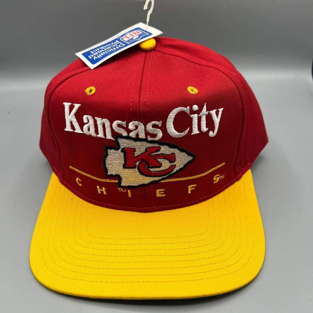 Vintage Kansas City Chiefs Hat Men Red Twins Enterprise NFL Snap Back Cap‎ New